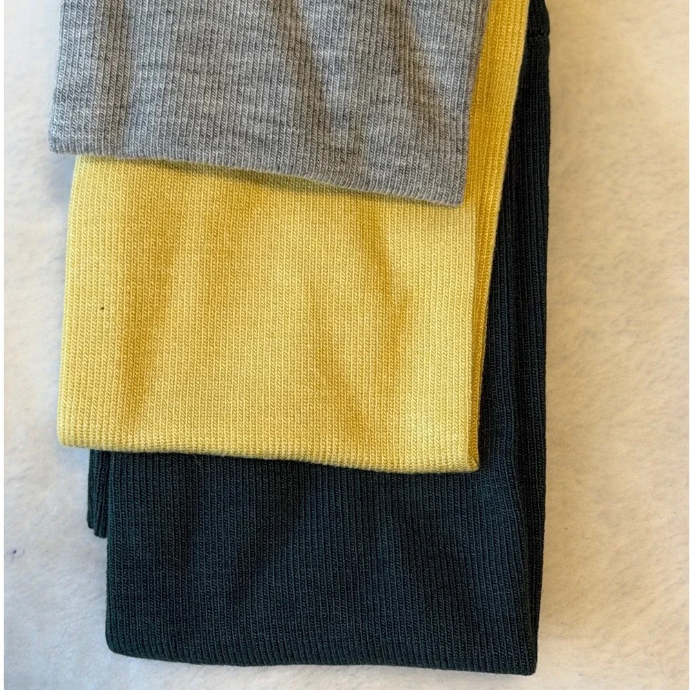 American Eagle 3 Pack Knit Headbands Grey Yellow Black One Size NWT